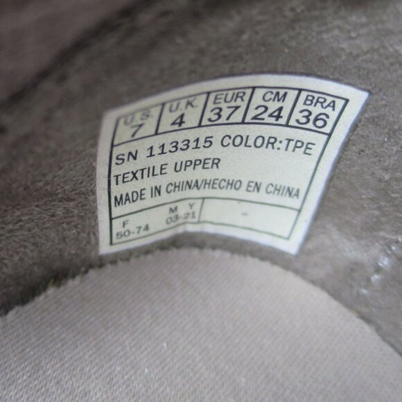 BOBS from Skechers Taupe Slip On Knit Memory Foam Shoe Size 7 - Picture 5 of 7